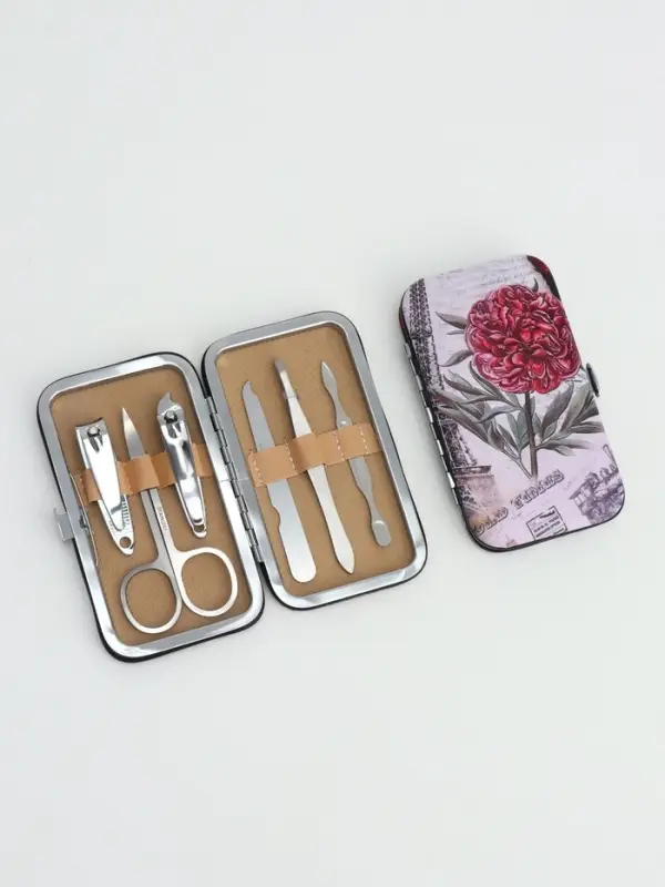 Набор маникюрный &laquo;Пейзаж&raquo;, 6 предметов, в футляре, МИКС