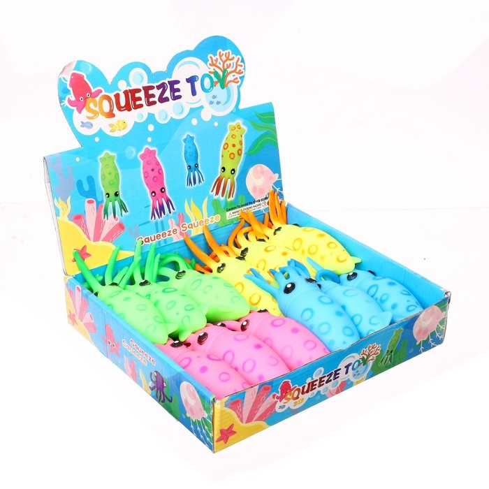 Мялка «Кальмар» с пастой, цвета МИКС Мялка «Кальмар» с пастой, цвета МИКС