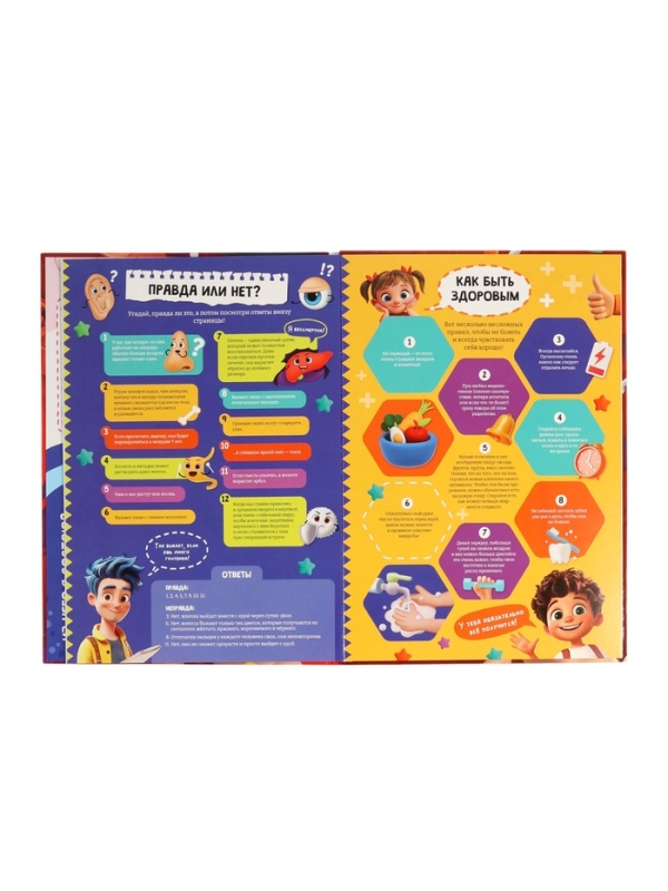 Книга - раскладушка детская «Как устроено моё тело», 40 окошек Книга - раскладушка детская «Как устроено моё тело», 40 окошек