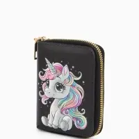 Кошелёк на молнии &laquo;Выбражулька&raquo;, 8.5&times;2.5&times;10.5 см, с принтом, чёрный