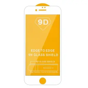 Защитное стекло для iPhone 7/8 Full Glue с рамкой 2.5D белое (25 шт./уп.)