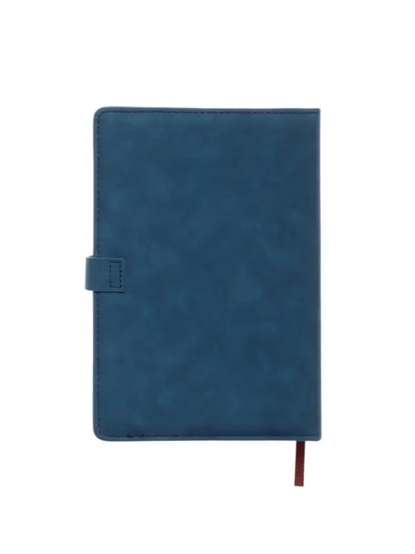 Ежедневник недатированный формат А5, с хлястиком, 112л, линия, пвх, Синий Ежедневник недатированный формат А5, с хлястиком, 112л, линия, пвх, Синий