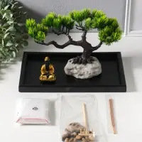 Сад Дзен "Будда у раскидистого дерева" песок+камни+аромапалочки 29,7х19,8х18 см