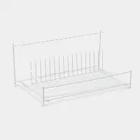 Сушилка для посуды с поддоном, 38&times;17.5&times;23.5 см, белая