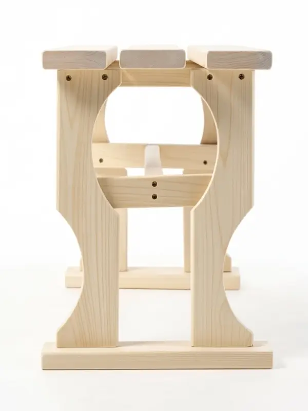 Лавка деревянная для дачи и бани, &laquo;Резная №3&raquo;, 90&times;30&times;42 см