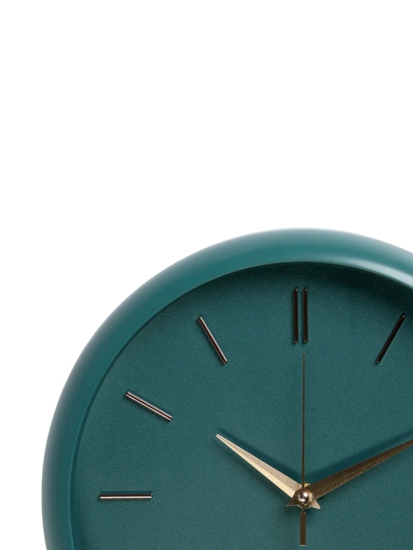Часы настенные, интерьерные "Классика", d-30 см, со стеклом, зеленые