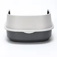 Лоток для кошек &laquo;Фур-Мур&raquo;, 48&times;35.5 см, с высоким бортом, с совком, покрытие софт-тач, смоки