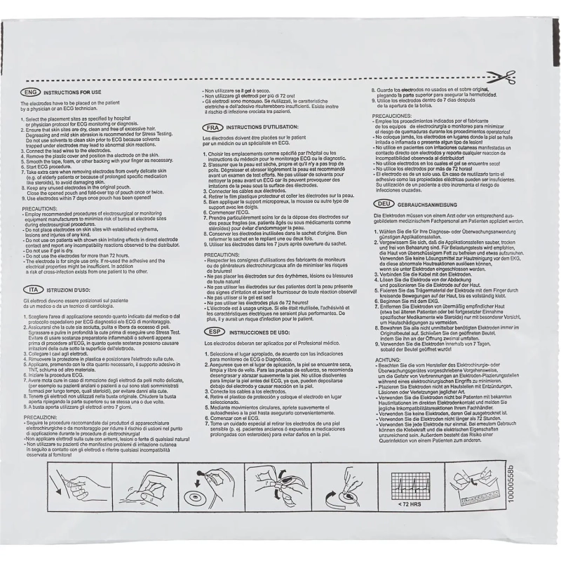Электроды для ЭКГ однораз. D 55 пена, ж.гель, кратковр., Skintact F-55, 30