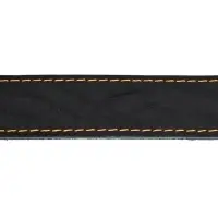 Ошейник, 70&times;3.5 см, ОШ 45-60 см, на синтепоне, кожа, чёрный