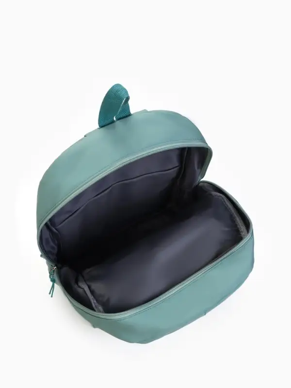 Рюкзак школьный на молнии, с карманами, с принтом, размер 30&times;13&times;44 см, зелёный