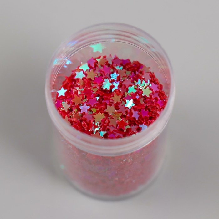 Блестки в баночке  Блестки в баночке "Звёздочки" 12 шт, ассорти
