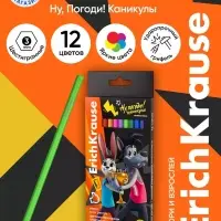 Карандаши 12 цв ErichKrause Ну, Погоди!, шестригран., пластик Карандаши 12 цв ErichKrause Ну, Погоди!, шестригран., пластик
