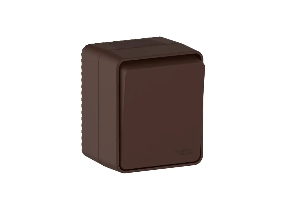 AtlasDesign PROFI IP54 О/У 1-клавишный ПЕРЕКЛЮЧАТЕЛЬ 10 АХ, КОРИЧНЕВЫЙ
