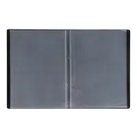 Папка с 10 вкладышами А4, 500 мкм, Calligrata, текстура &laquo;песок&raquo;, чёрная