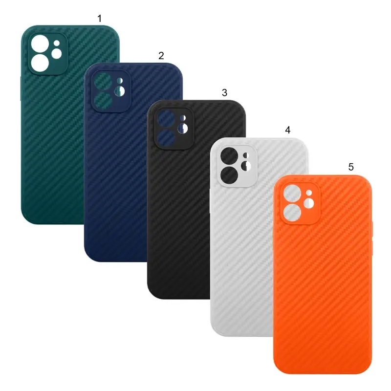 Чехол iPh 12 Carbon TPU