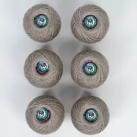 Нитки вязальные "Ирис" 150м/25г 100% мерсеризованный хлопок Набор 6шт (6601)