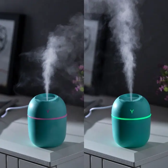 Увлажнитель воздуха, Luazon HM-20 ультразвуковой, 0.22 л, 1.5 Вт, USB, зелёный