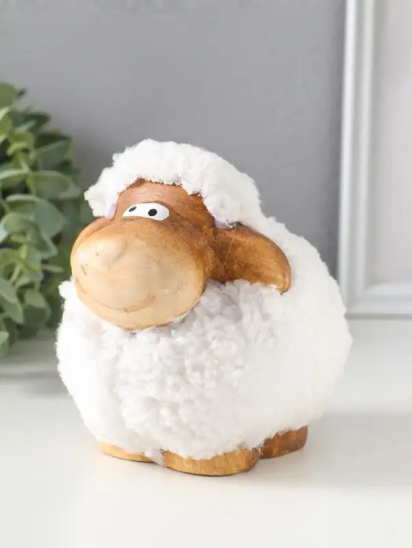 Сувенир керамика "Снежный барашек" 13,5х10,5х12 см