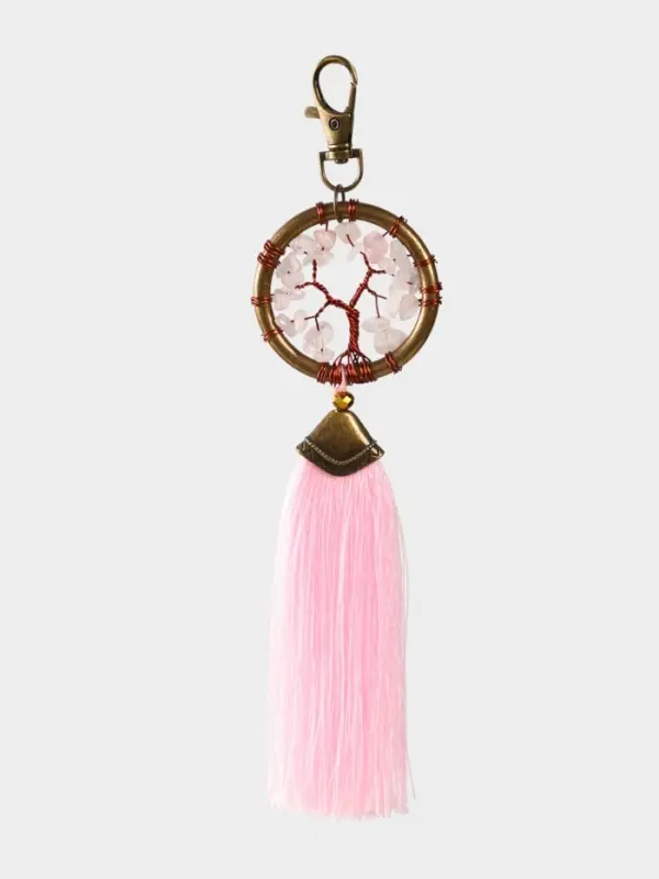 Брелок ловец снов Брелок ловец снов "Великое древо" 19 см, цв. нежно-розовый