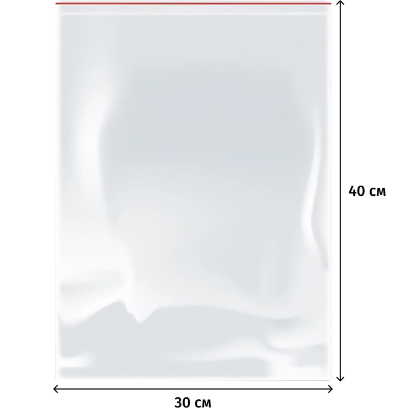 Пакет с замком (Zip-lock)   30х40см 35 мкм шт 100шт/уп