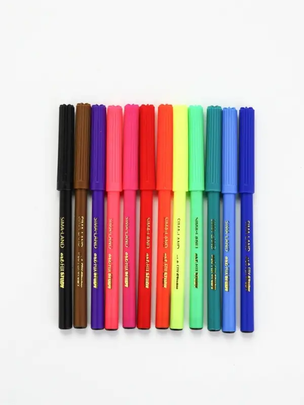 Фломастеры 12 цветов вентилируемый колпачок с европодвесом