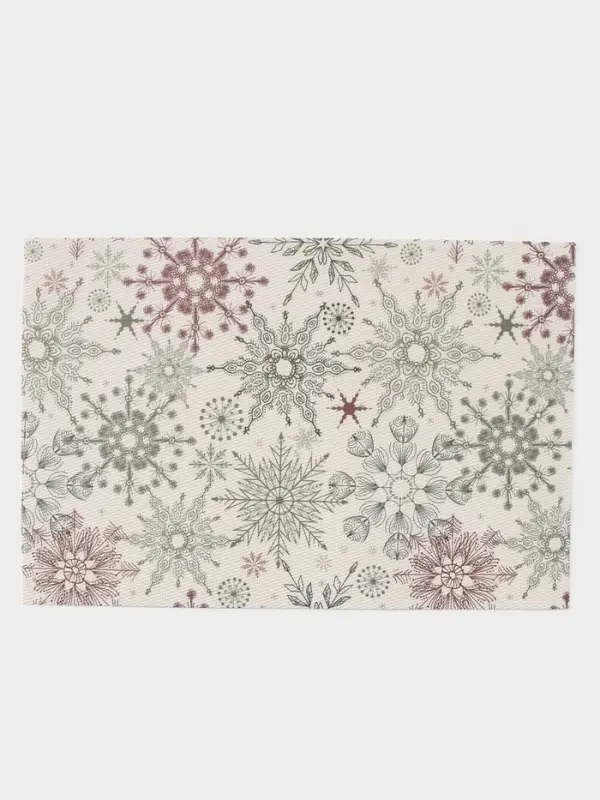 Салфетки сервировочные на стол Доляна &laquo;Новый Год&raquo;, 4 шт., 45&times;30 см, бежевые