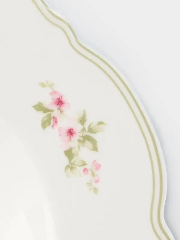 Тарелка глубокая WY Spring flowers, 220 мл, d=21.5 см, фарфор, белая