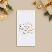 Конверт для денег, «Happy New Year», тиснение, дизайнерская бумага, 11 х 22 см