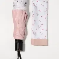 Зонт механический &laquo;Цветы&raquo;, 4 сложения, 8 спиц, R=48/56 см, d=96 см, МИКС