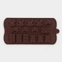 Форма для конфет и шоколада Доляна &laquo;Детские игрушки&raquo;, силикон, 21&times;11 см, 15 ячеек (3.5&times;2 см), МИКС