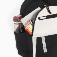 Рюкзак школьный, с пеналом, 2 отделения, 3 кармана, 31&times;14&times;44 см, чёрный