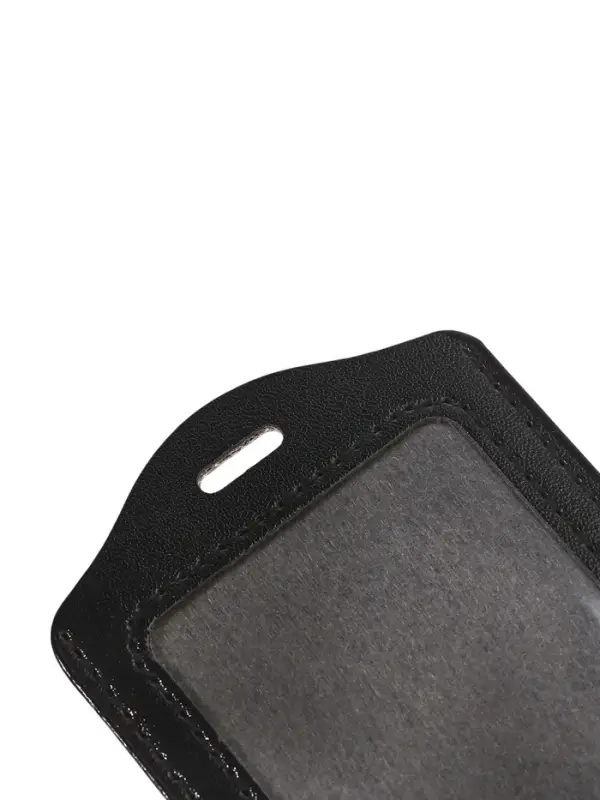 Бейдж - карман вертикальный, 70&times;100 мм, внутренний размер 83&times;51 мм, ПВХ, чёрный