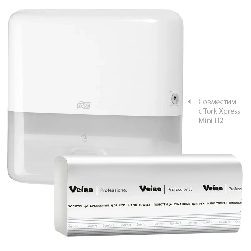Полотенца бумажные д/держ.Veiro F2 Comf 2сл.200л/пач 21пач/кор Z-слож. KZ20