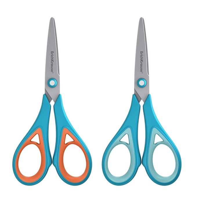 Ножницы ErichKrause Endeavor, 16 см, лезвия из нержавеющей стали, антискользящие резиновые вставки, ударопрочный пластик, блистер, МИКС Ножницы ErichKrause Endeavor, 16 см, лезвия из нержавеющей стали, антискользящие резиновые вставки, ударопрочный пластик, блистер, МИКС