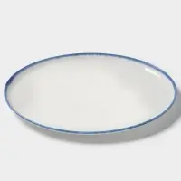 Блюдо сервировочное Magistro Blue Lagoon, 30.5&times;22.7&times;2.3 см, фарфор, белое