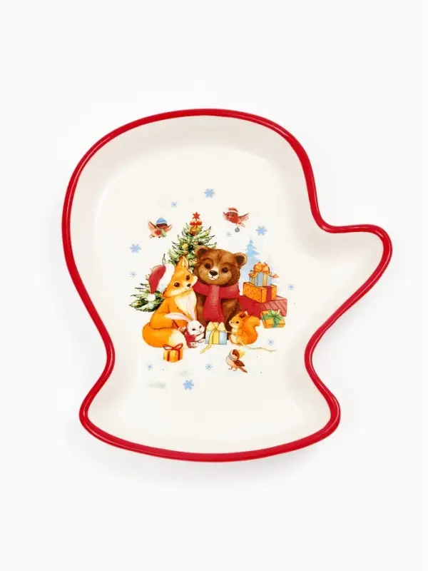 Блюдо керамическое «Волшебного года», 20×17.5×3 см, ручная работа