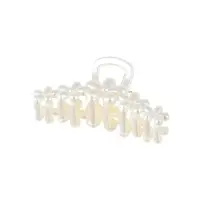 Краб для волос "Эмилин" цветы, 9,5 см, белый