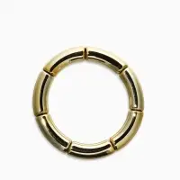 Браслет пластик на резинке "Стиль" гладкий, цвет золото