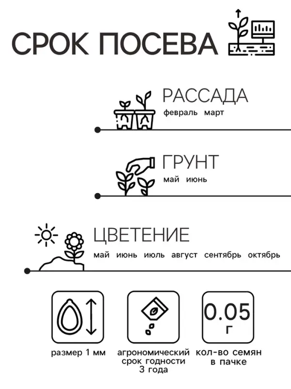Семена цветов Годеция Семена цветов Годеция "Синдерелла" крупноцветковая махровая, смесь окрасок, О, 0,05 г