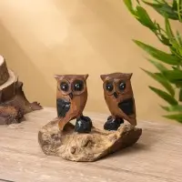 Сувенир интерьерный "Совушки" 15х9х14 см, дерево Сувенир интерьерный "Совушки" 15х9х14 см, дерево