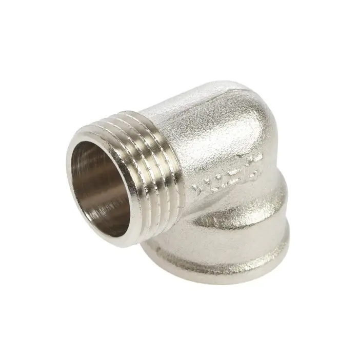 Угольник "CTM", 1/2", внутренняя/наружная резьба, никелированная латунь