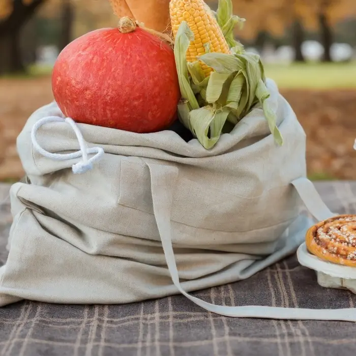 Сумка шоппер небелёный SL HOME Light shopper, 53&times;45 см, 100% лён, 200 г/м2