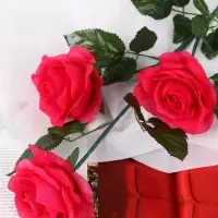 Цветы искусственные &laquo;Роза Жанна&raquo;, 10&times;61 см, малиновые