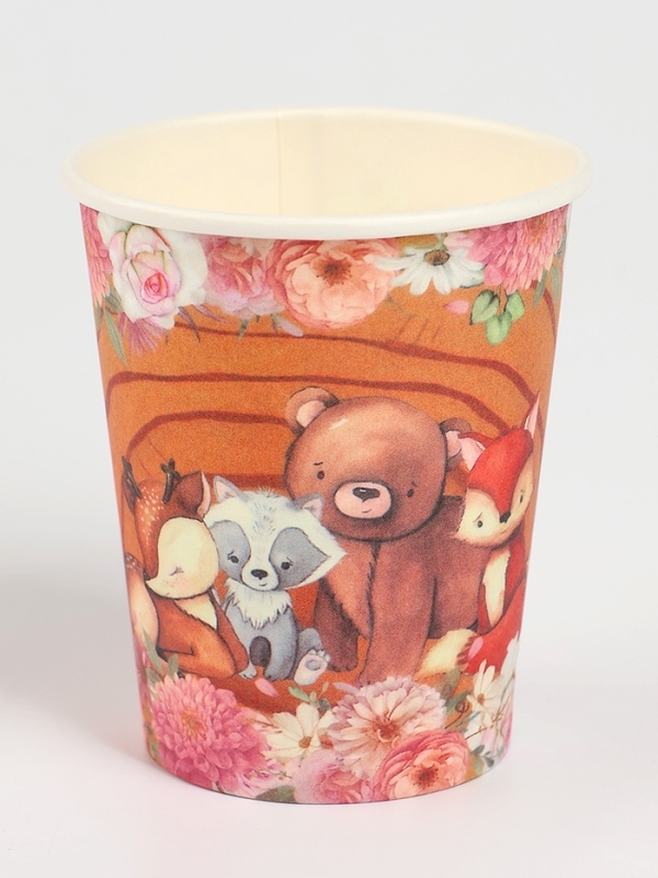 Набор бумажной посуды Набор бумажной посуды "Зверюшки", набор 12 шт.