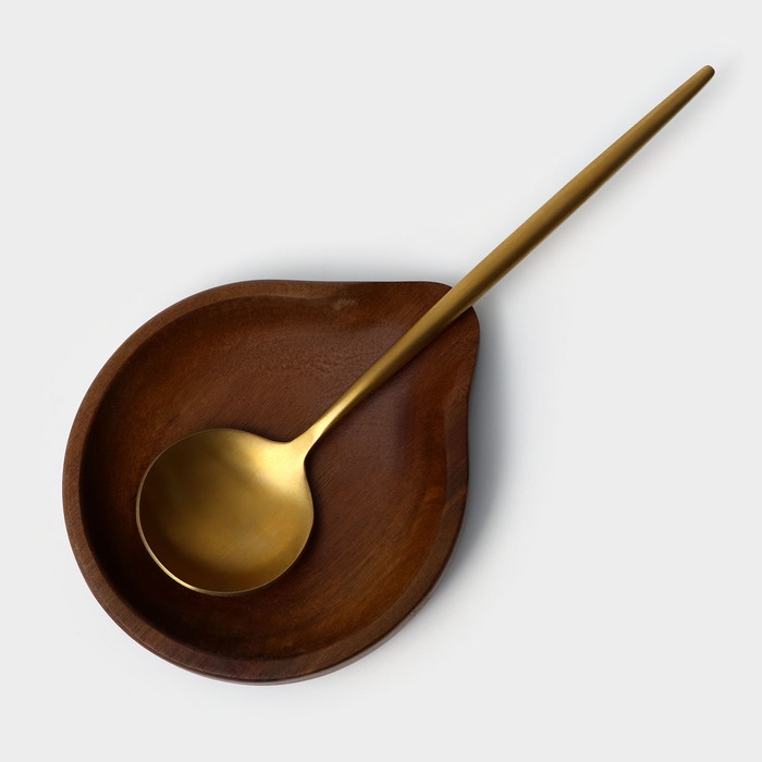 Подставка под ложку, 11,5×13,5×2,5 см, акация Подставка под ложку, 11,5×13,5×2,5 см, акация