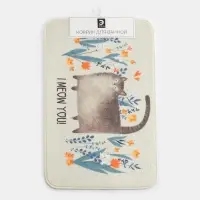Коврик для ванной Этель I meow you, 80&times;50 см, велюр