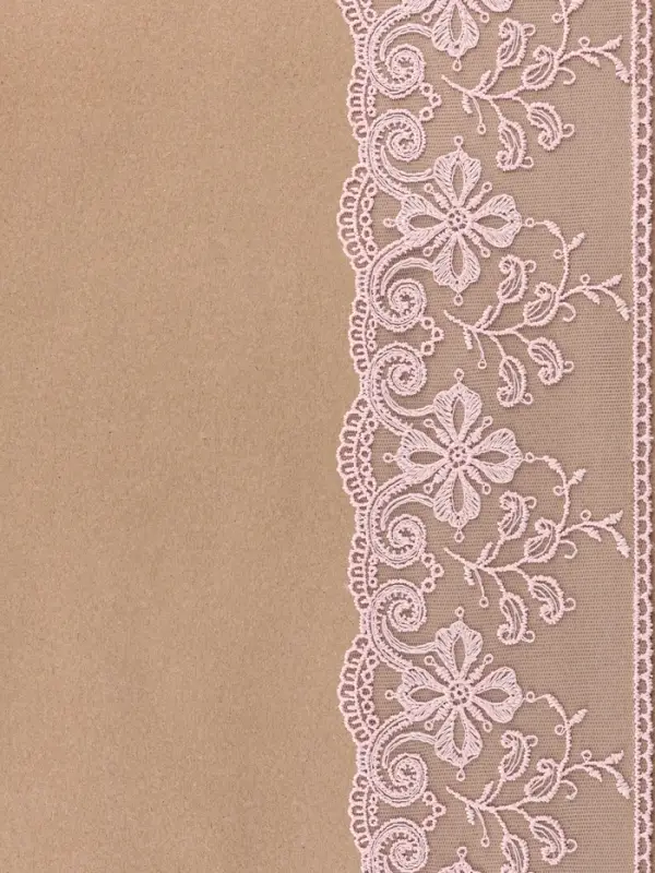 Кружево на сетке, 110 мм, 11&plusmn;1 м, нежно-розовое
