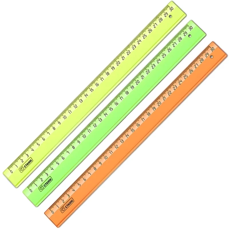 Линейка 30см прозр. &nbsp; NEON Cristal цвет ассорти &nbsp;ЛН-32