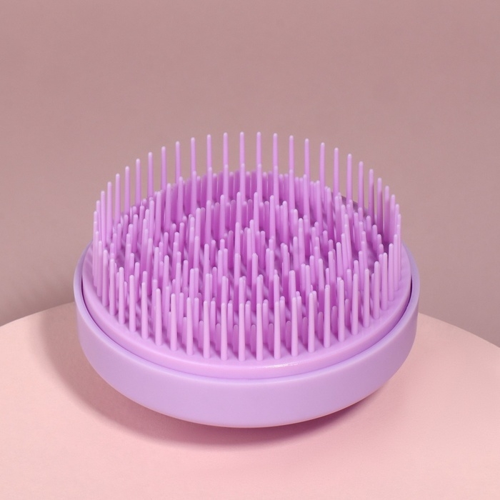 Расчёска массажная, круглая, складная, с зеркалом, d = 7,5 см, в коробке, цвет сиреневый Расчёска массажная, круглая, складная, с зеркалом, d = 7,5 см, в коробке, цвет сиреневый