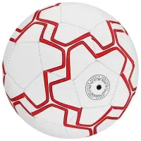 Мяч футбольный ONLYTOP, р. 5 (PVС, резиновая камера, машинная сшивка), цвет белый/красный